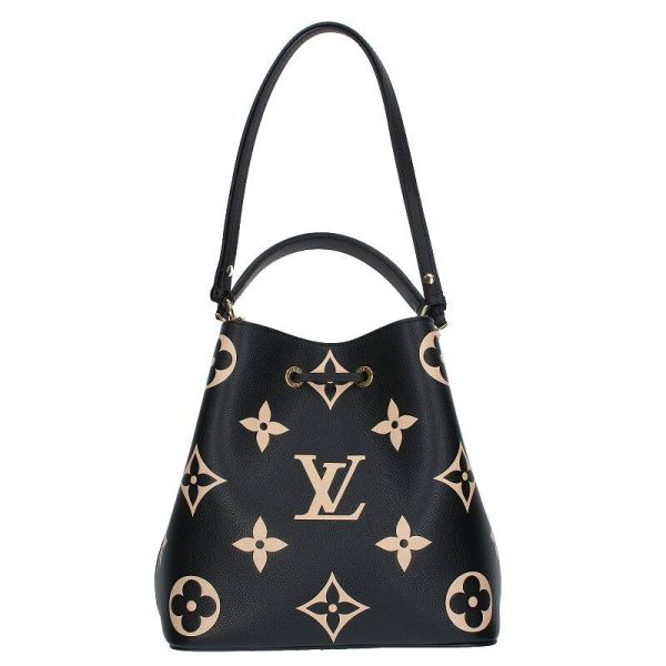 55051 231202 0038 2 Louis Vuitton Noe MM Monogram Empreinte Leather Handbag Black