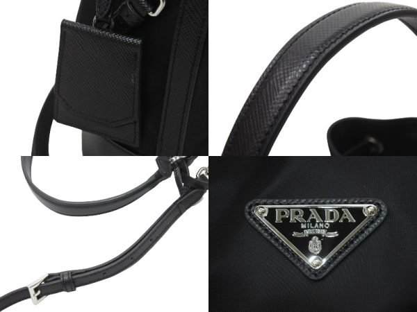 6 Prada Nylon Shoulder Bag Black