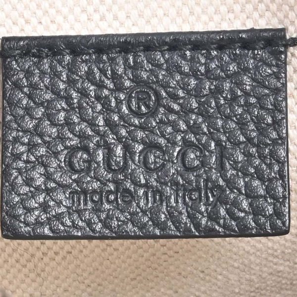 6 Gucci Vintage Logo Print Shoulder Bag Black