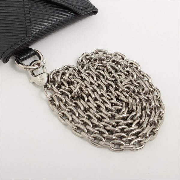 6 Louis Vuitton Epi Kirigami Chain Necklace Silver Black