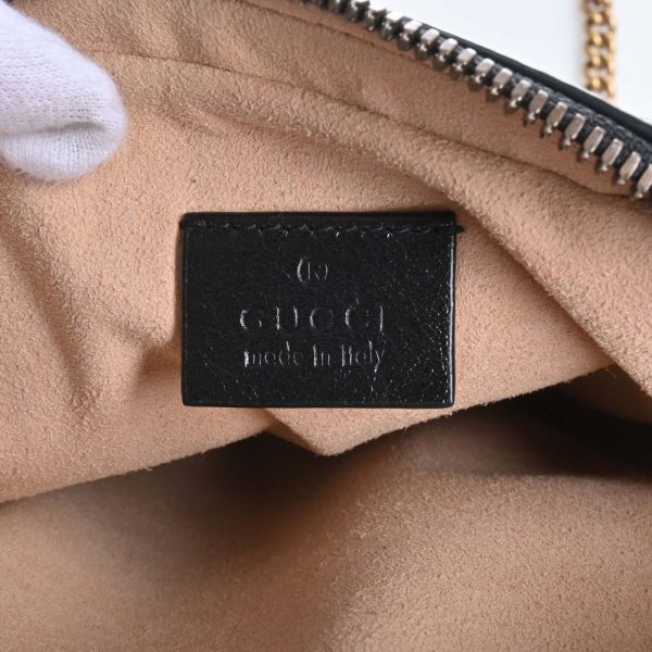 7 Gucci GG Leather Shoulder Bag Black