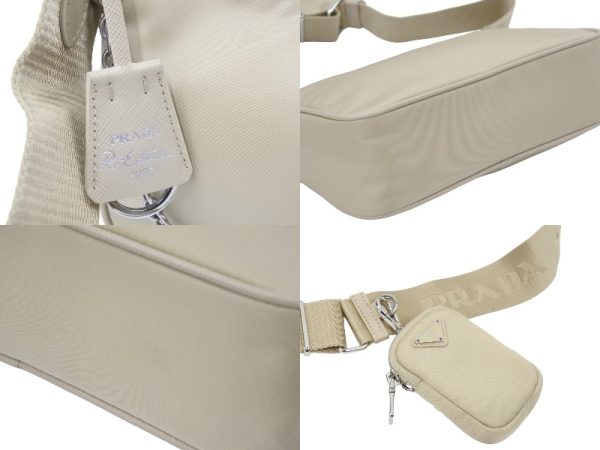 7 Prada Prada Shoulder Bag Beige Silver Hardware