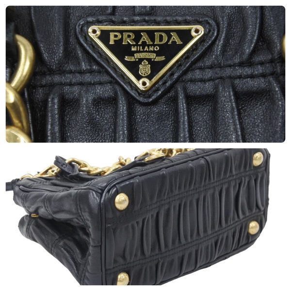 7 Prada Gaufre Mini Shoulder Bag Logo Black