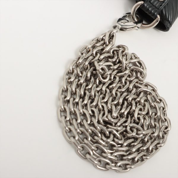 7 Louis Vuitton Epi Kirigami Chain Necklace Silver Black