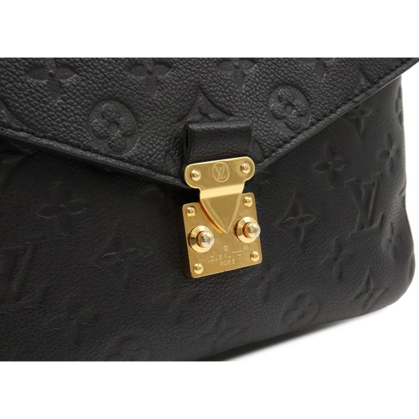 7 Louis Vuitton Empreinte Pochette Metis MM Clutch Bag Noir