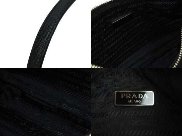 7 Prada Handbag Edition Triangle Logo Crochette Nylon Black