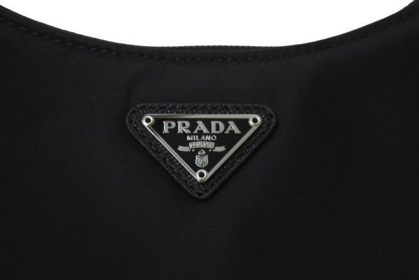 7 Prada Shoulder Bag Nylon Black Silver Hardware