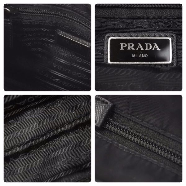 8 Prada Shoulder Bag Nylon Leather Black