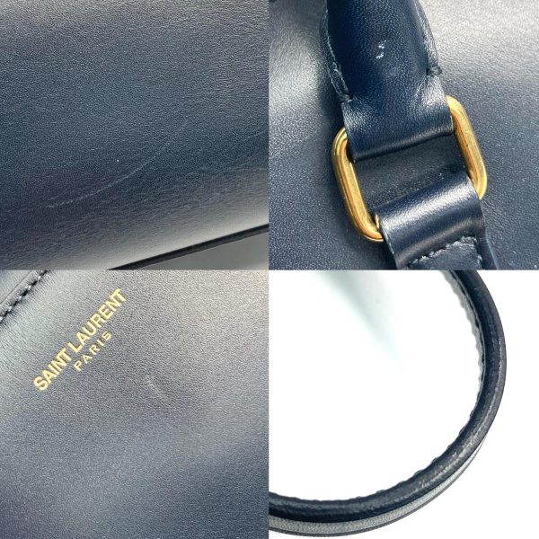 8 Saint Laurent Double Handbag Bag Navy