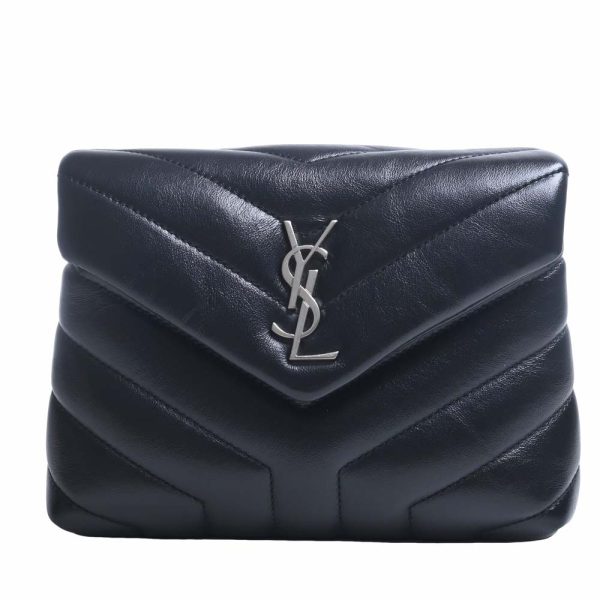 8 Saint Laurent Leather Shoulder Bag Black