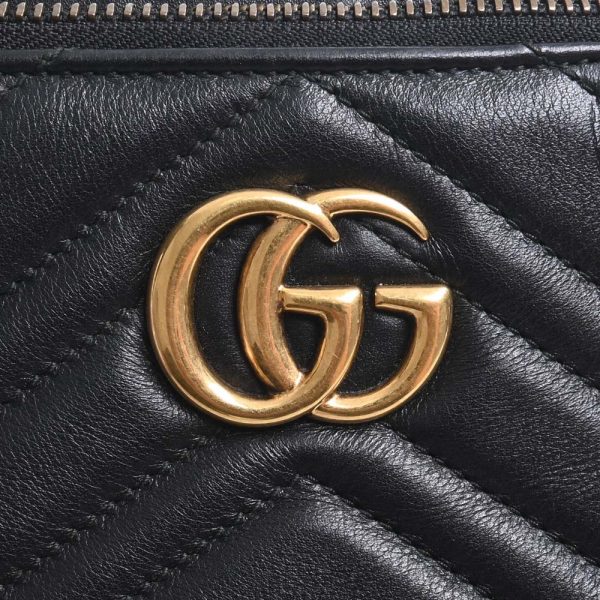8 Gucci GG Marmont Leather Shoulder Bag Black
