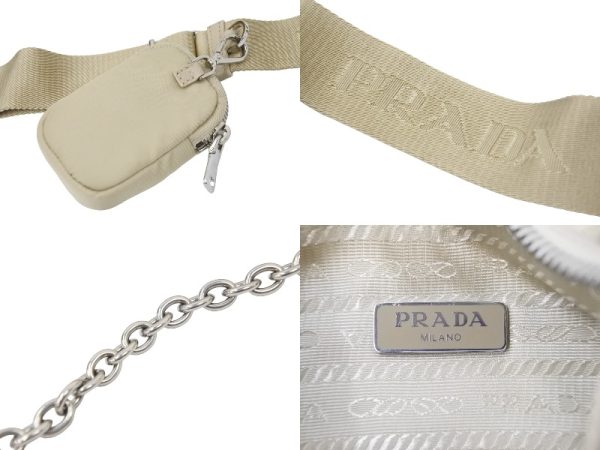 8 Prada Prada Shoulder Bag Beige Silver Hardware