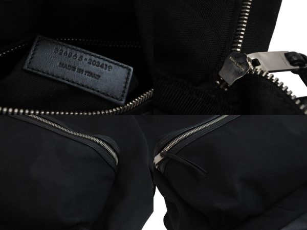 9 Saint Laurent Paris Backpack Leather Black