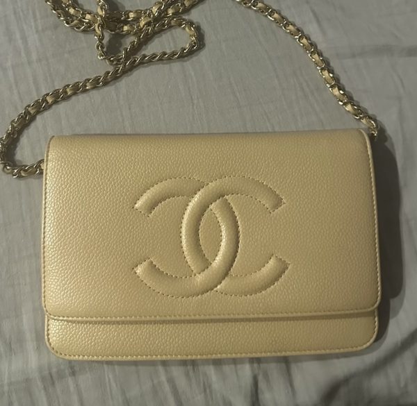 IMG 8152 Chanel Timeless Wallet on a Chain Beige