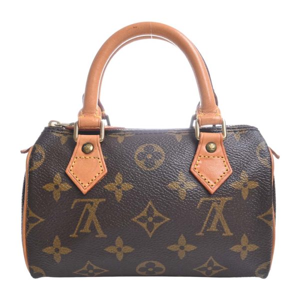 b5000009200017958 2 Louis Vuitton Monogram Mini Speedy 2way Handbag Brown