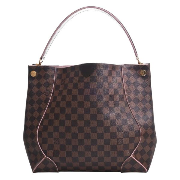 b5000022200003163 1 Louis Vuitton Damier Kaisa Hobo Shoulder Bag Brown Pink