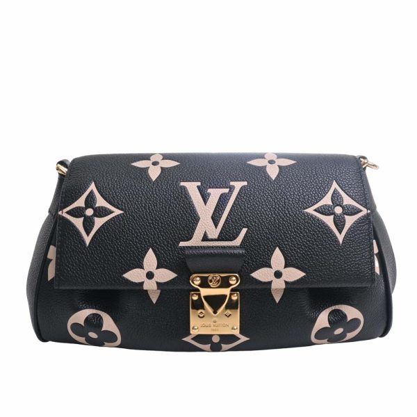 b5000124200000394 1 Louis Vuitton Empreinte Favorite NM Shoulder Bag Black