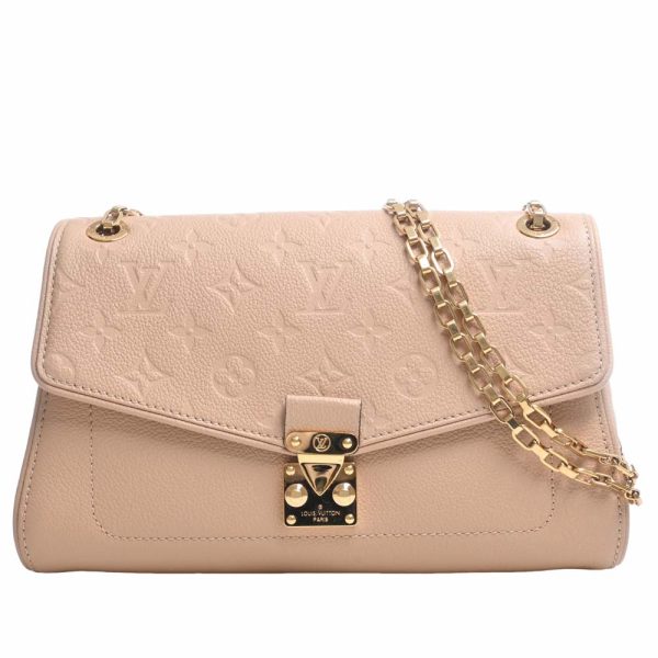 b5000124200000458 1 Louis Vuitton Empreinte Saint Germain PM Chain Shoulder Bag Beige Leather