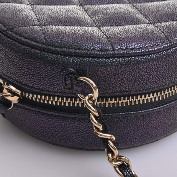 b5000545200004981 10 Chanel Caviar Skin Matelasse Coco Mark Chain Shoulder Bag Metallic