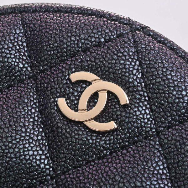 b5000545200004981 9 Chanel Caviar Skin Matelasse Coco Mark Chain Shoulder Bag Metallic