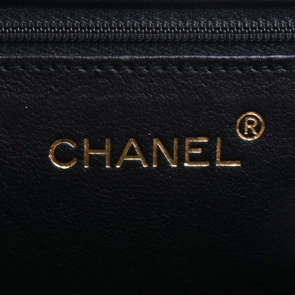 b5000590200003394 7 Chanel Lambskin Matelasse Coco Mark Chain Shoulder Bag Black