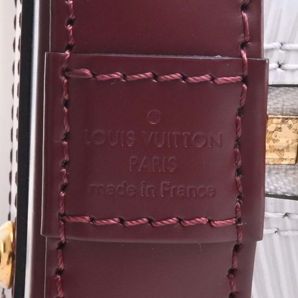 b5022423200000452 7 Louis Vuitton Epi Leather Alma BB 2way Handbag White Bordeaux