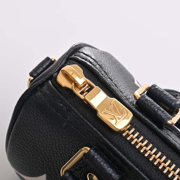 b5022484200001448 8 Louis Vuitton Empreinte Bicolor Nano Speedy 2way Handbag Black Leather