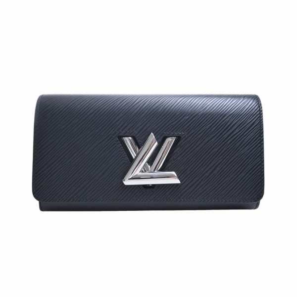 b5023502200003324 1 Louis Vuitton Epi Portefeuille Twist Bifold Long Wallet Black Leather