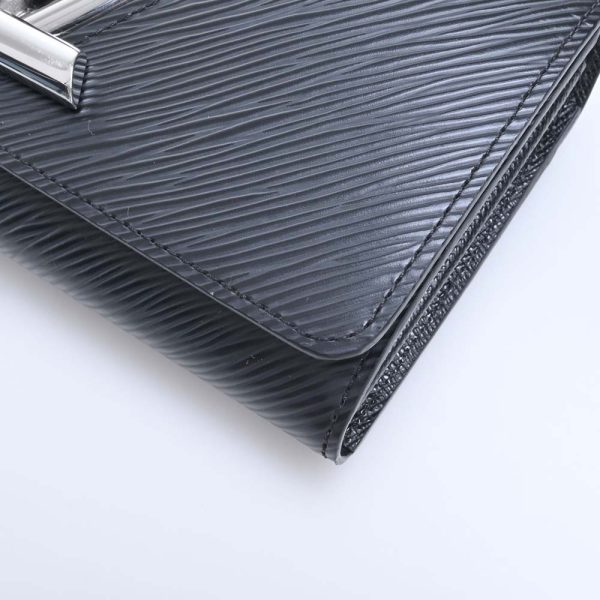 b5023502200003324 4 Louis Vuitton Epi Portefeuille Twist Bifold Long Wallet Black Leather