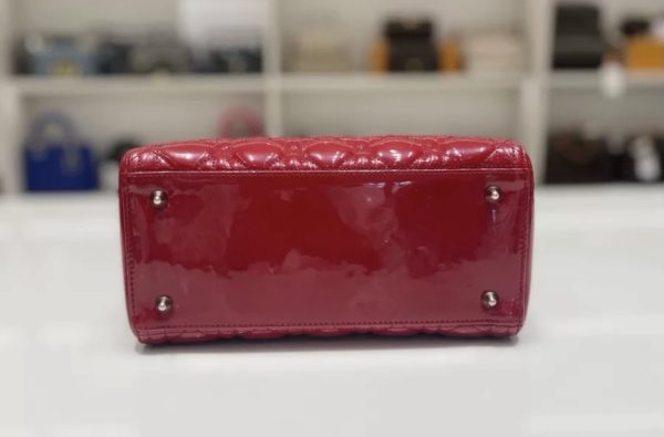 screenshot 67 Dior Red Cannage Patent Leather Medium Lady Dior Bag