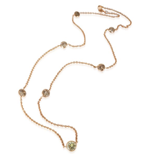 z019098 pv Fancy Brown Diamond by the Yard Necklace in 14KT Gold 435CTW