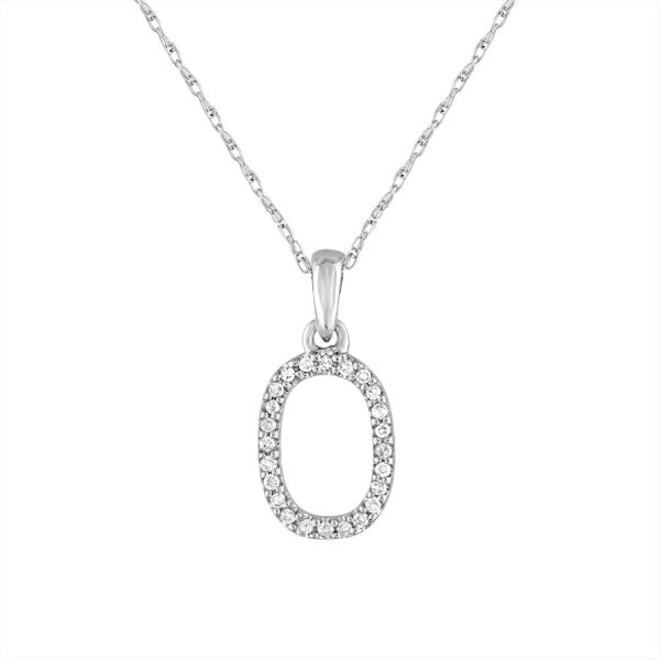 z109370 fv Diamond Initial Necklace O in 14K White Gold 006 CTW