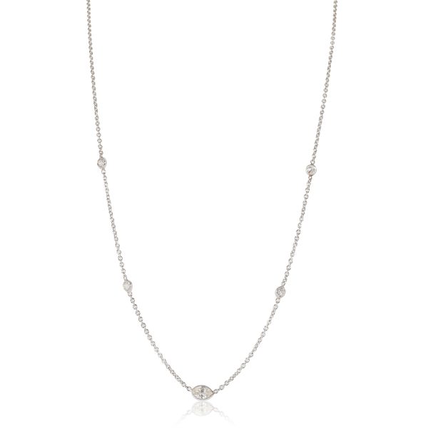 z133546 fv Diamond Station Necklace in 14K White Gold 12 CTW