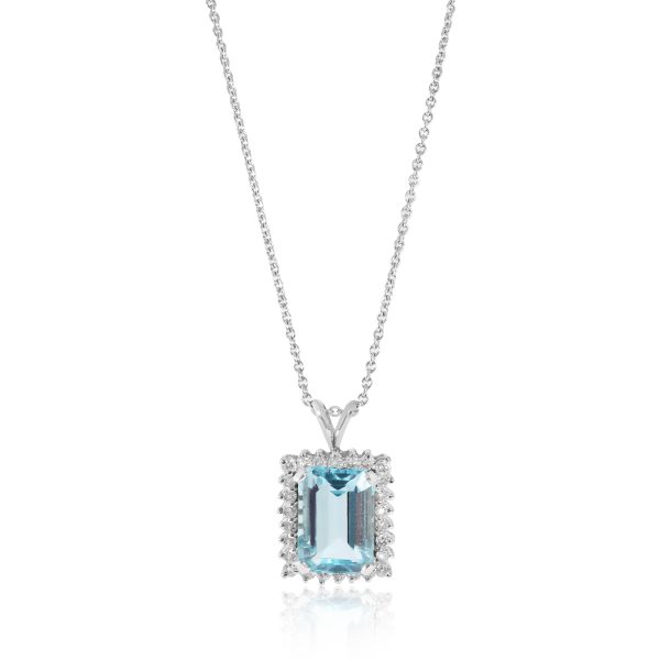 z133552 fv 5f46f96c 3015 4fe5 a6a2 5cd66faf7cbd Diamond and Aquamarine Pendant Necklace in 14K White Gold