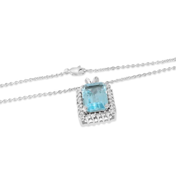 z133552 pv dc29aeaf 5f1c 4e24 bff5 54880f27ebe9 Diamond and Aquamarine Pendant Necklace in 14K White Gold