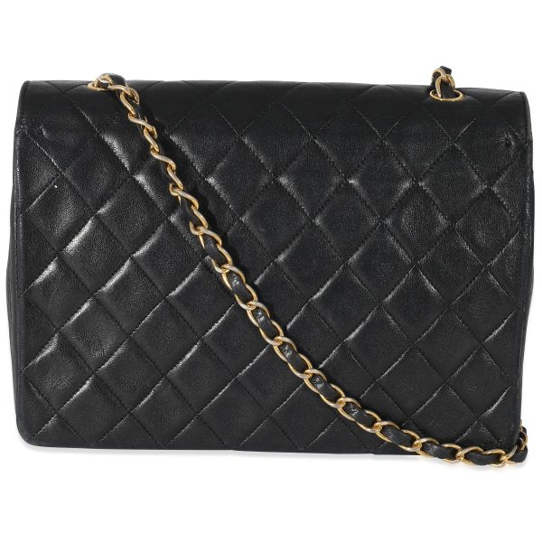 z134332 pv Chanel Black Quilted Square Classic Single Flap Bag