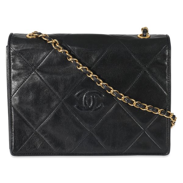 z134339 fv 266dd9c3 7d56 4efd a055 3674955f30aa Chanel Vintage Black Lambskin CC Stitch Flap Bag