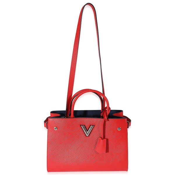 z134360 stamp d796c7b0 d7d1 48d3 b7a6 18a0aed3cc11 Louis Vuitton Red Epi Leather Twisted Tote Bag