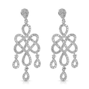 Chandelier Earrings in 18K White Gold with Diamonds 275 CTW Louis Vuitton Scala Mini Shoulder Bag Mahina Gray