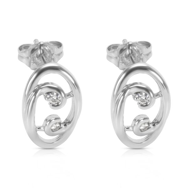 Diamond Fashion Earrings in 14K White Gold 008 CTW Diamond Fashion Earrings in 14K White Gold 008 CTW