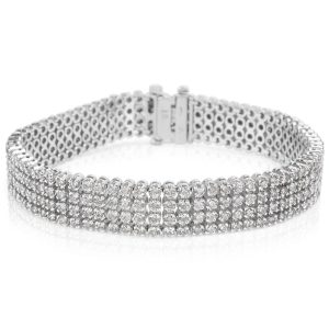 IGL Certified Diamond Tennis Bracelet in 14K White Gold 700 CTW Cart