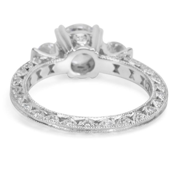 Rings Tacori HT 2261 Platinum Three Stone Diamond Engagement Ring Setting 035 ct