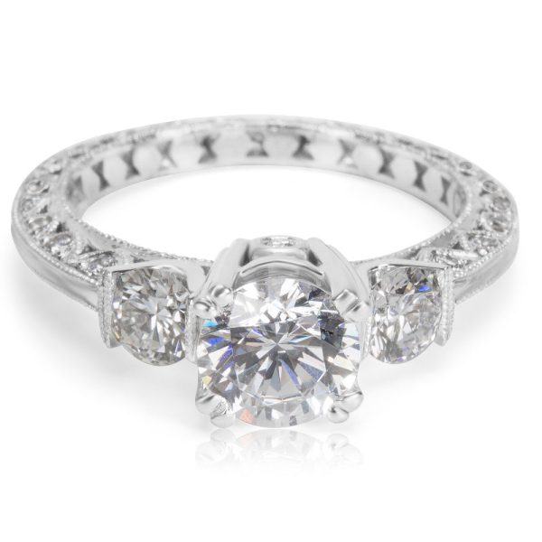 Tacori Tacori HT 2261 Platinum Three Stone Diamond Engagement Ring Setting 035 ct