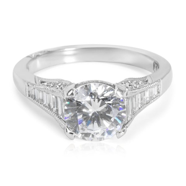 Tacori NEW Tacori Diamond Engagement Ring Setting in Platinum 2577 RD 75 070 CTW