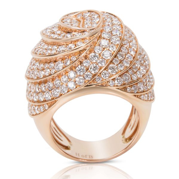 Pave Diamond Swirl Ring in 18KT Pink Gold 461 ctw Pave Diamond Swirl Ring in 18KT Pink Gold 461 ctw