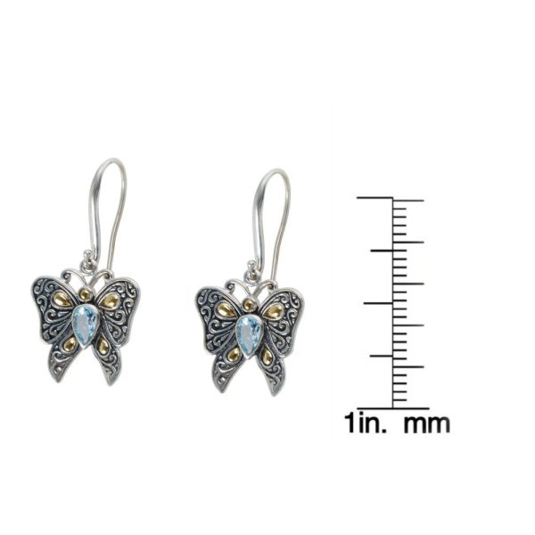 018448 sv f2737a42 44bb 4875 9c50 24e2d57f5898 Robert Manse Blue Topaz Drop Earrings in Sterling Silver 110 cts