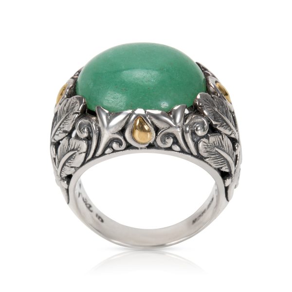 Rings Robert Manse Green Quartz Fashion Ring in 18k Yellow Gold Sterling Silver