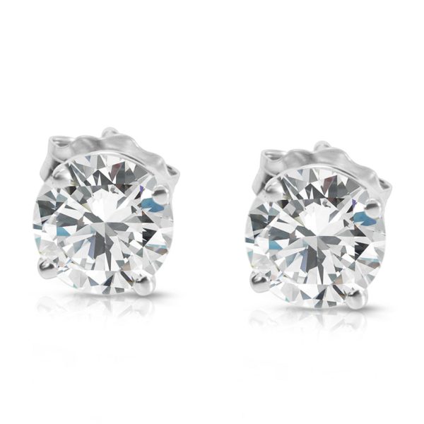 Diamond Studs in 14K White Gold 100 CTW Diamond Studs in 14K White Gold 100 CTW