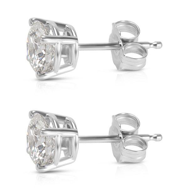 020209 sv Diamond Studs in 14K White Gold 100 CTW