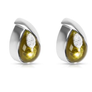 Talentos Nastri Diamond Green MOP Earrings in 18K White Gold 016 CTS Gucci Shoulder Bag Black